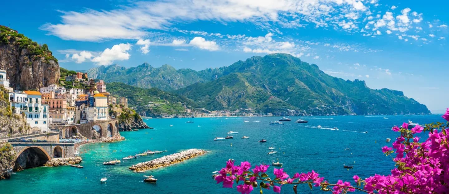 Sorrento coastline and Capri